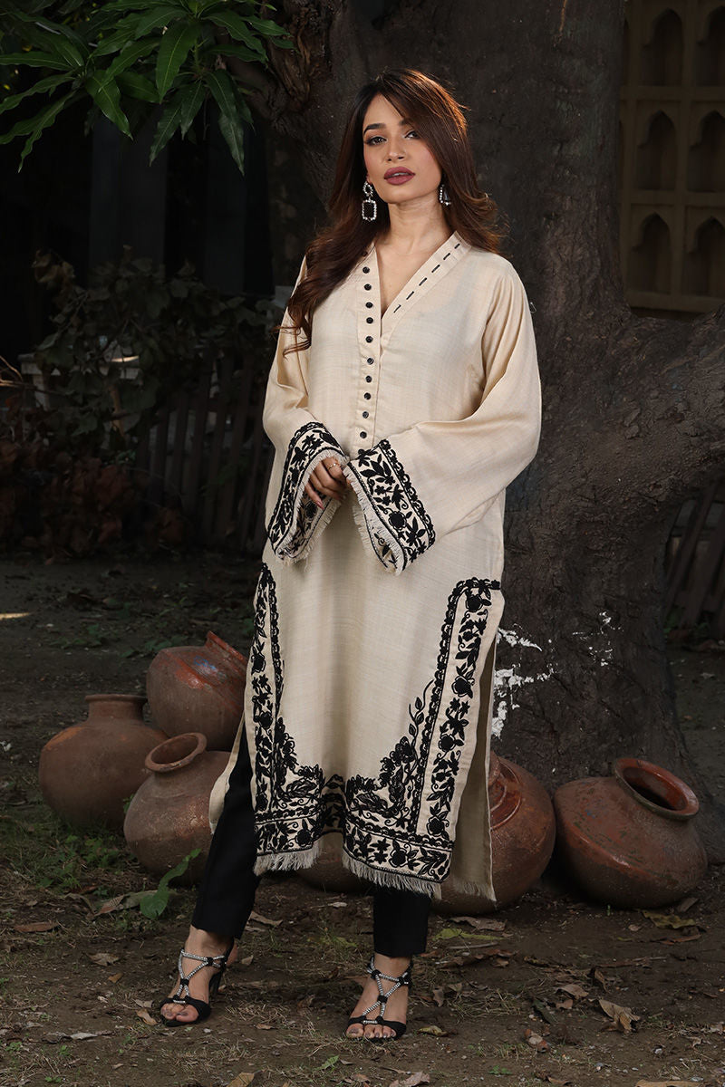 Embroidered Pashmina Kurta