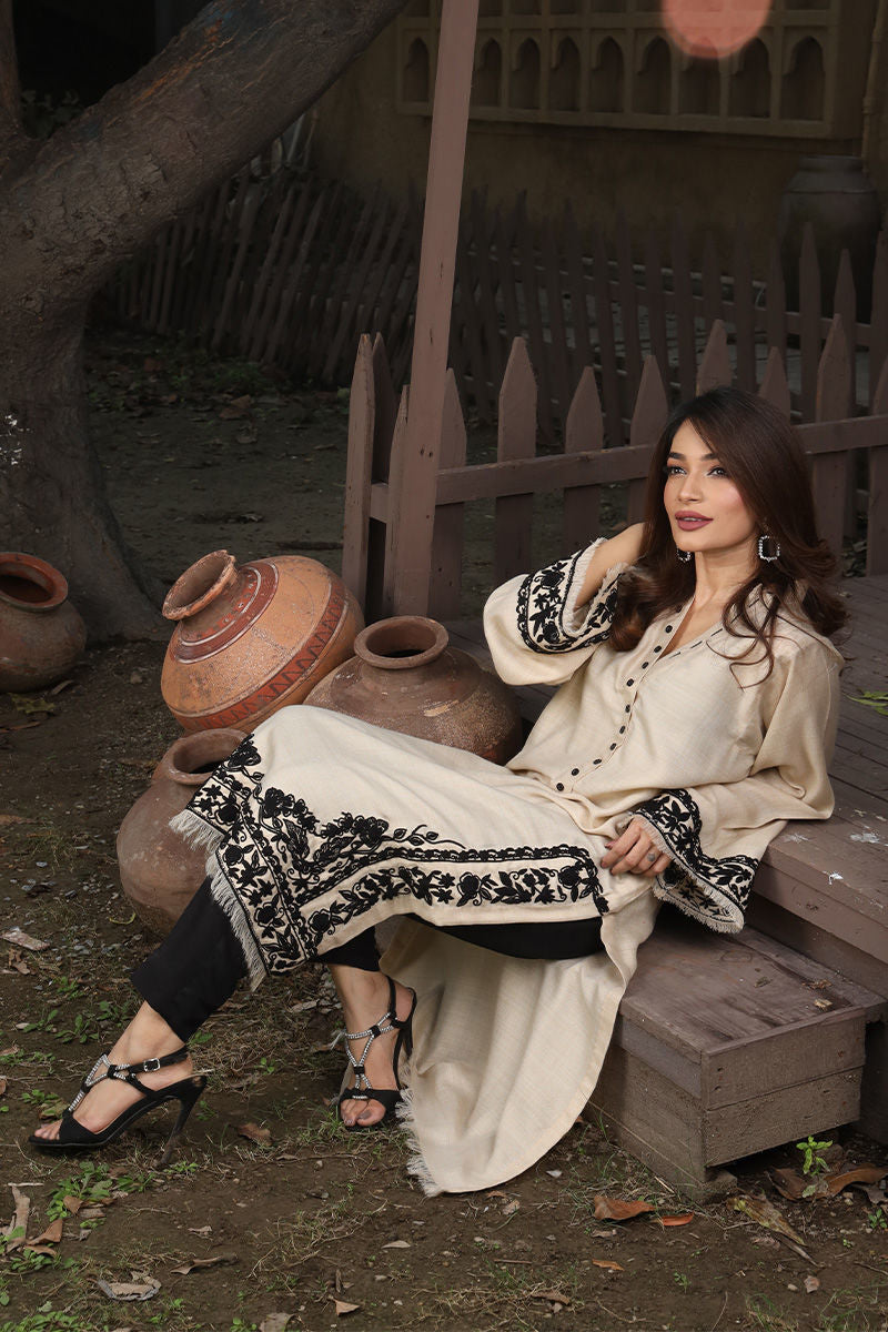 Embroidered Pashmina Kurta