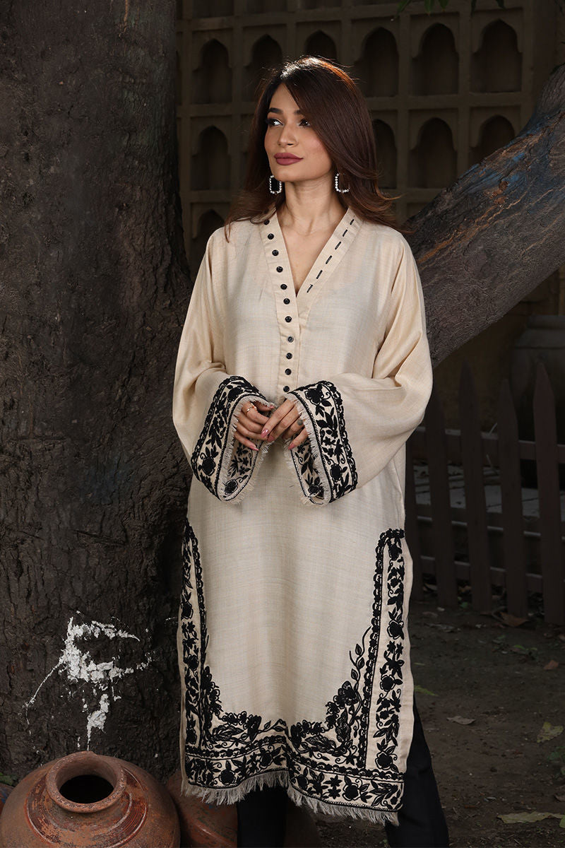Embroidered Pashmina Kurta