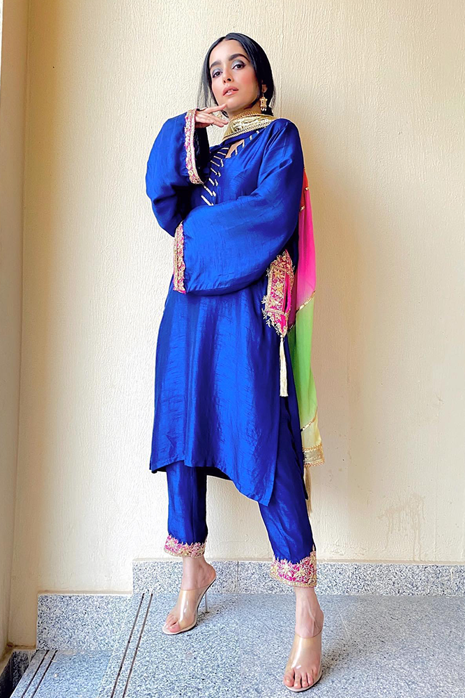 Raw Silk Suit - Blue