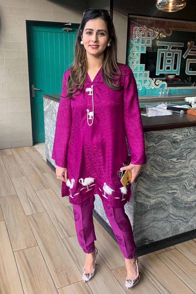 Flamingos Suit Purple