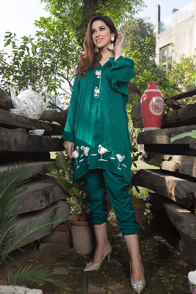 Flamingos Suit See Green