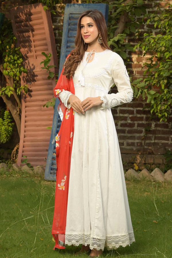 Cotton Lawn Pishwas Fully Lined