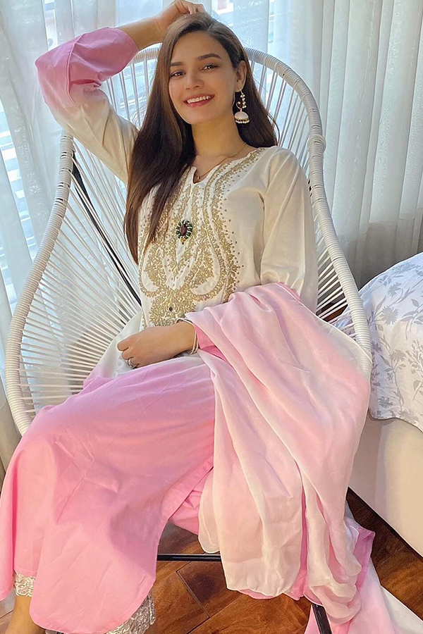 Cotton Shirt and Gota Khari Shalwar/Pants Pink