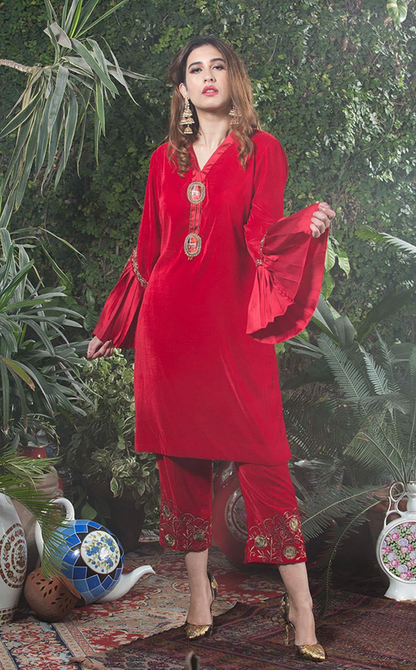 Red Velvet Suit