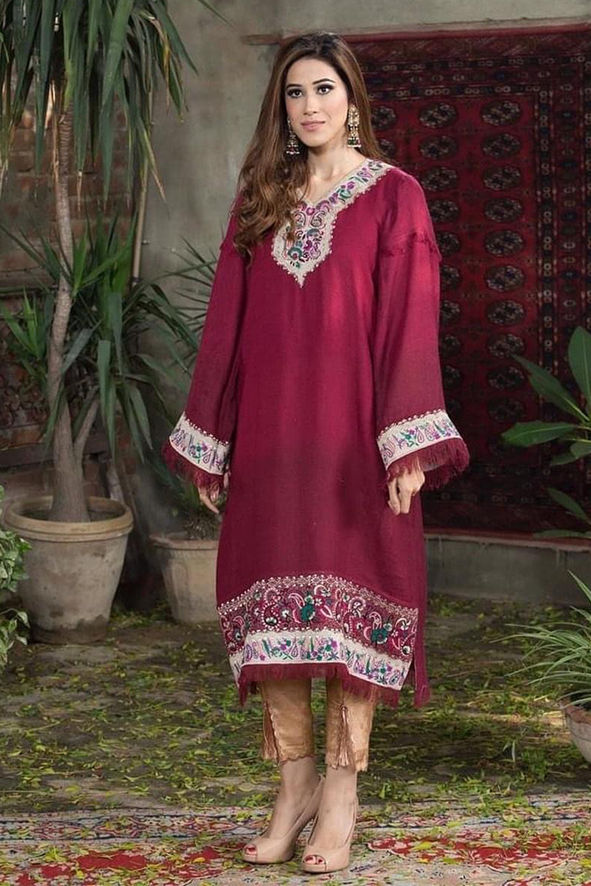 Pashmina Maroon Aden